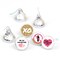 Big Dot of Happiness Be My Galentine - Galentine's and Valentine's Day Party Round Candy Sticker Favors - Labels Fits Chocolate Candy (1 sheet of 108)